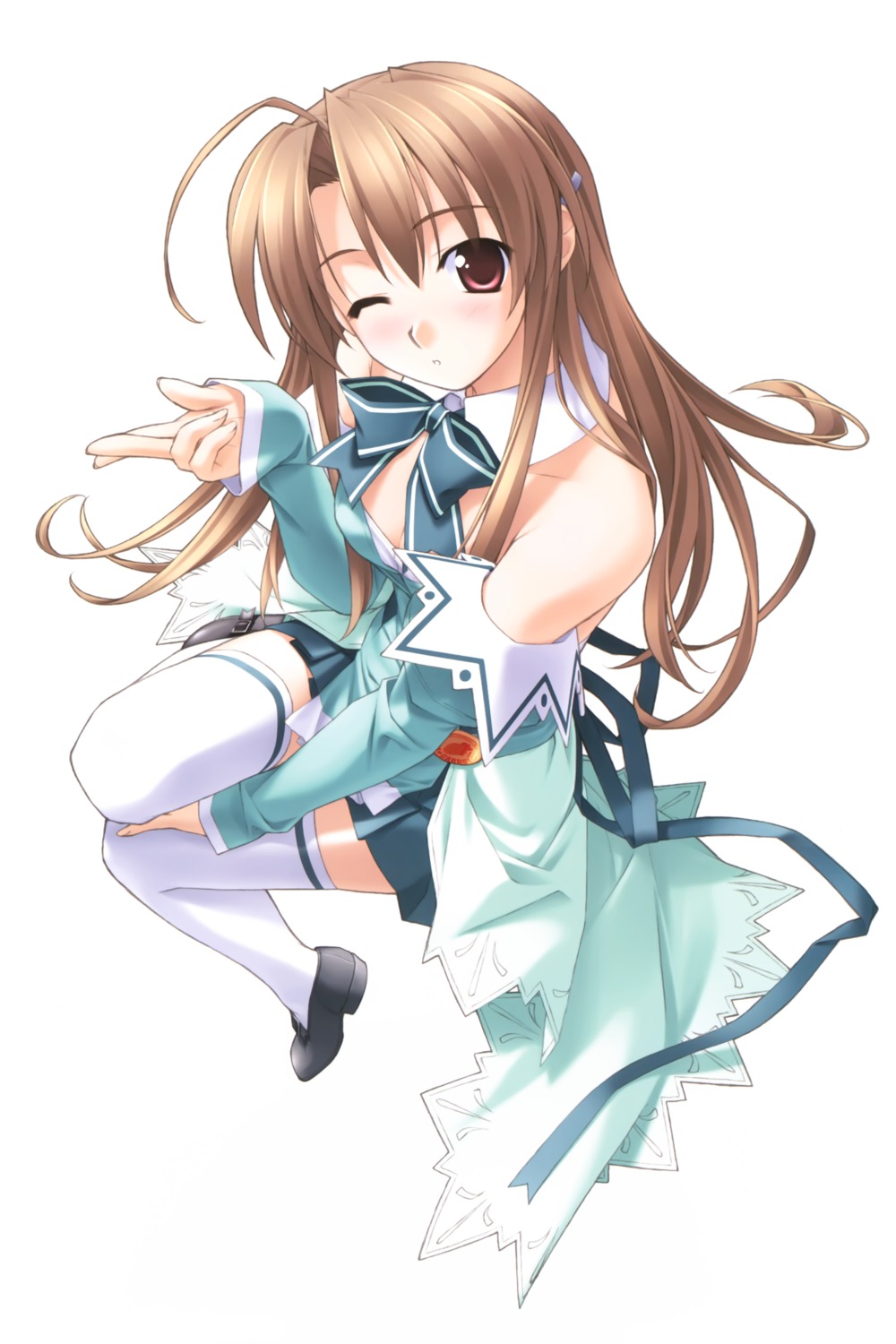 cleavage, hashimoto_takashi, pia_carrot, takai_sayaka, thighhighs