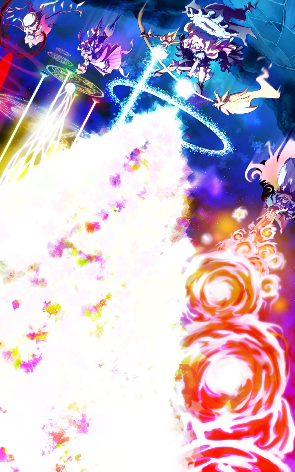 flandre_scarlet, kage_houshi, kirisame_marisa, patchouli_knowledge, reiuji_utsuho, shanghai_doll, touhou