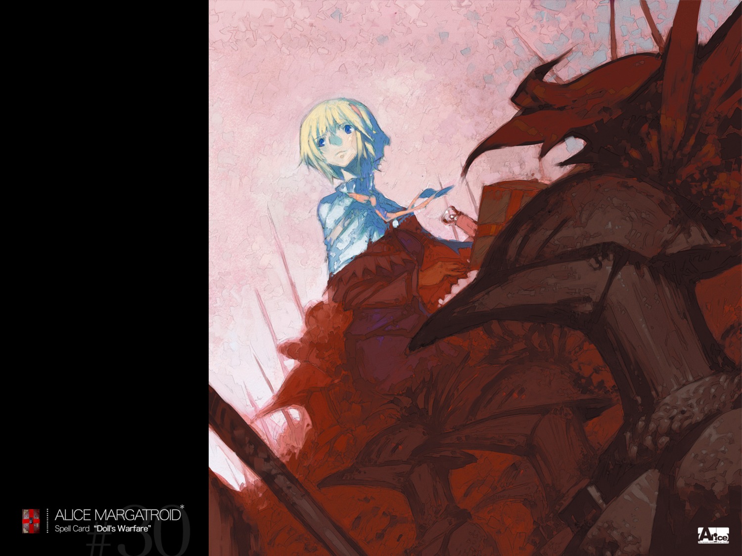 alice_margatroid, armor, chomoran, touhou, wallpaper, weapon