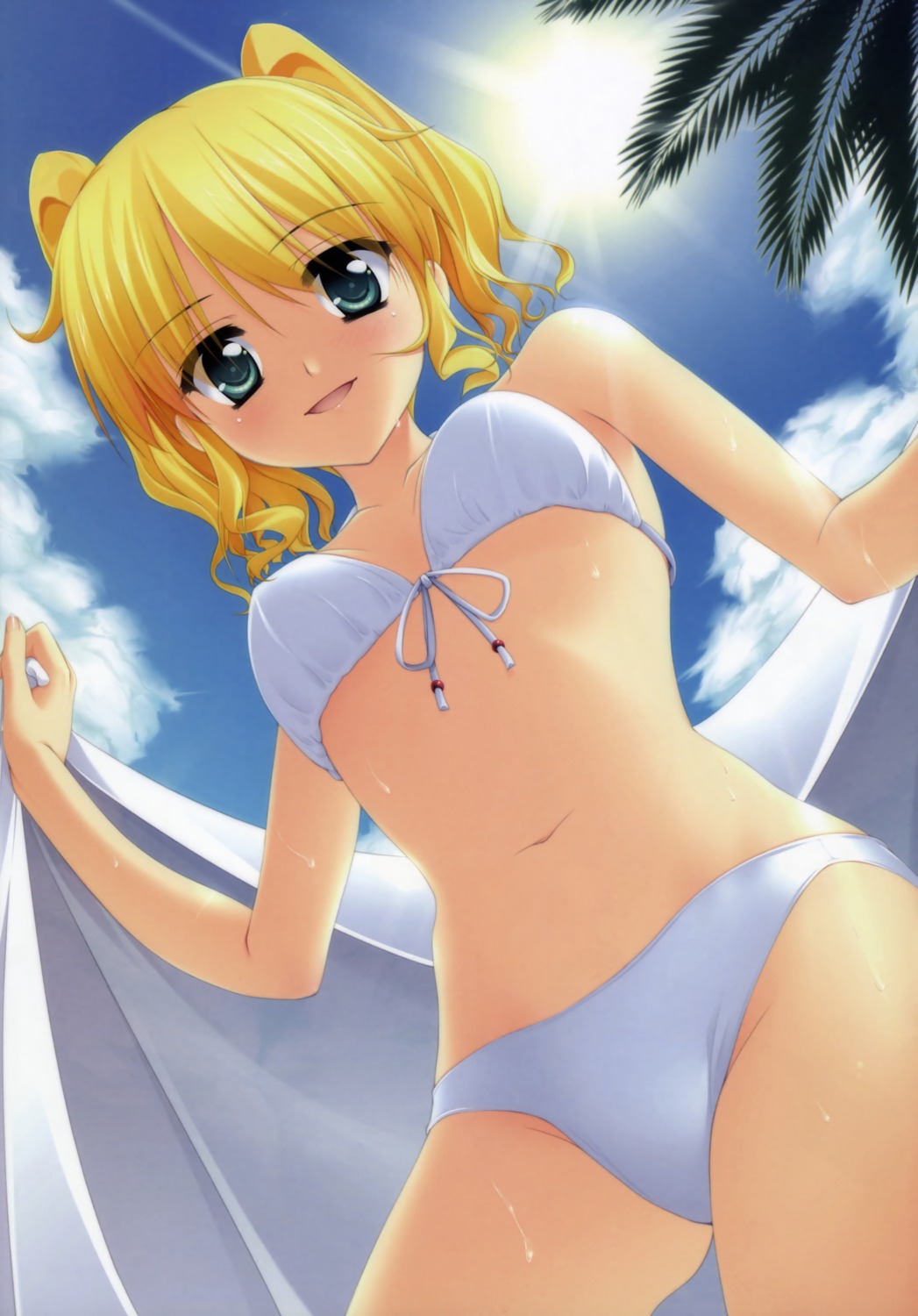 bikini, honey_coming, matsushita_makako, rakko_(maka-rakko), swimsuits, tagaya_marino, towel