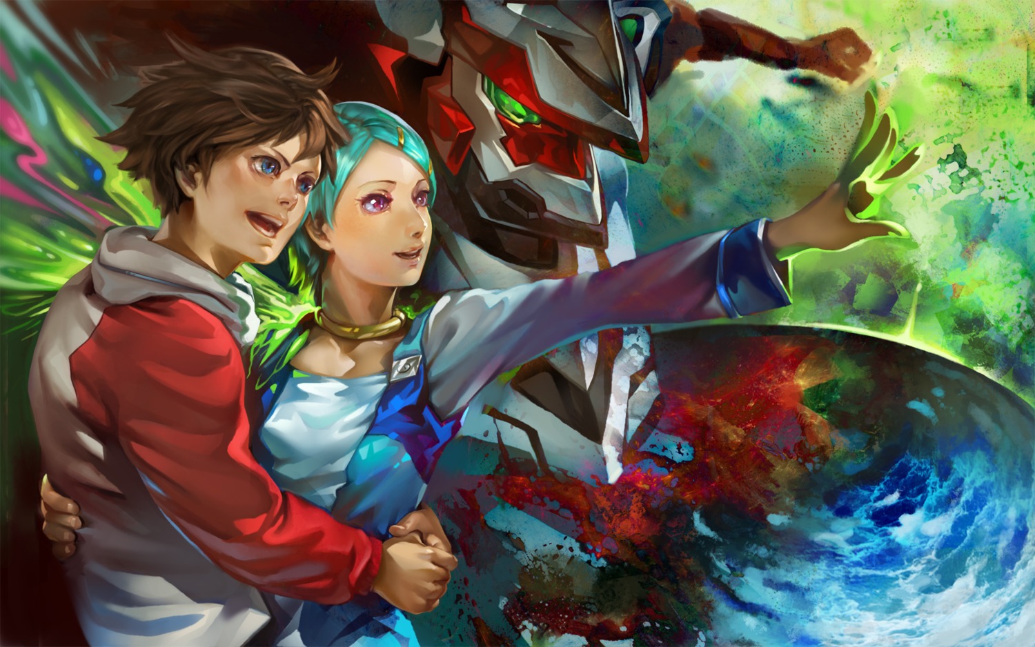 eureka, eureka_seven, k-bose, mecha, nirvash_typezero, renton_thurston, wallpaper