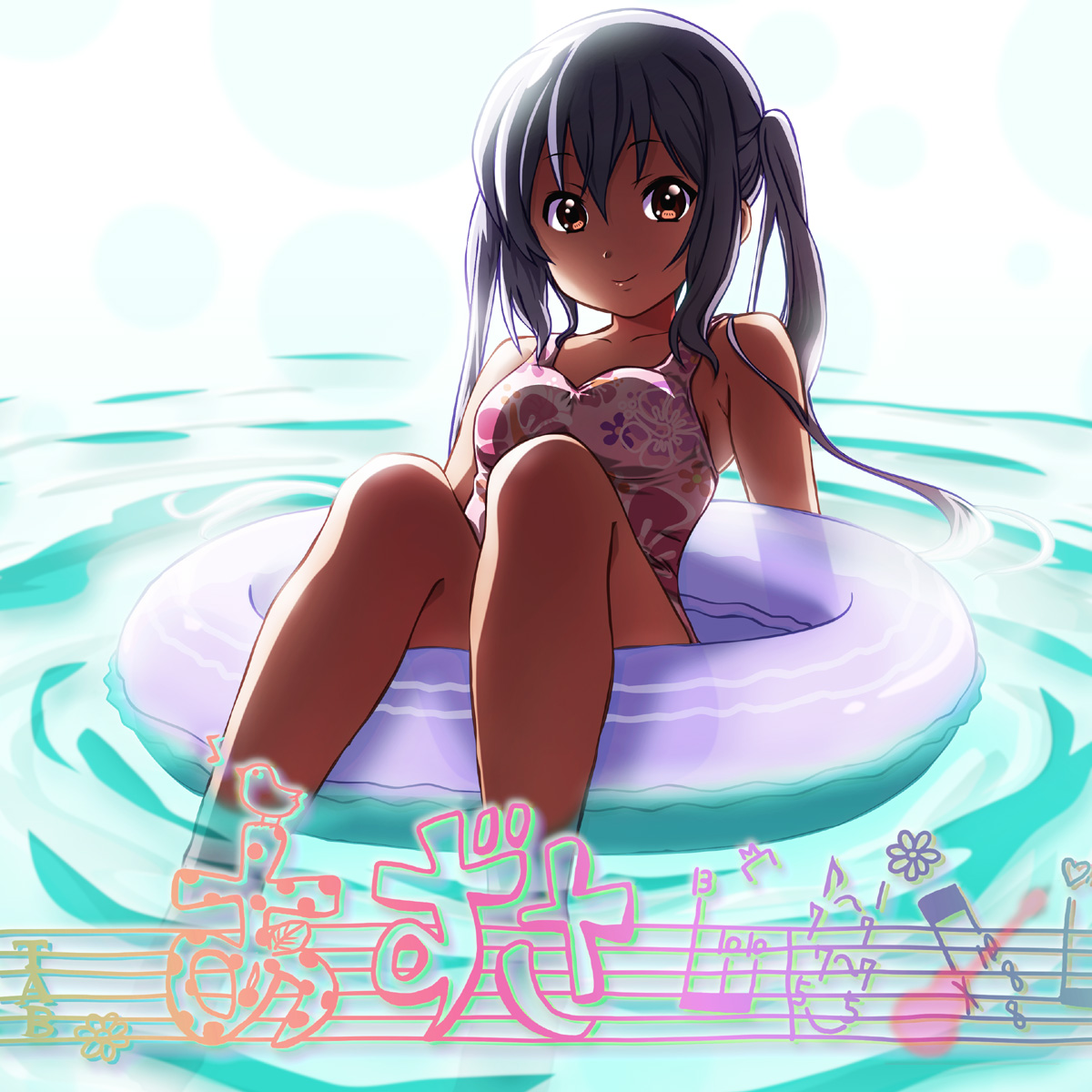 k-on!, nakano_azusa, swimsuits, yume_robo