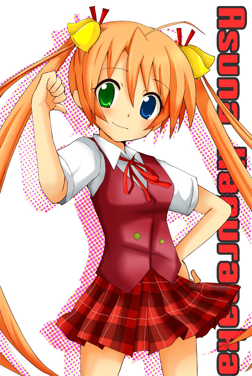 heterochromia, kagurazaka_asuna, kiiro, mahou_sensei_negima, seifuku