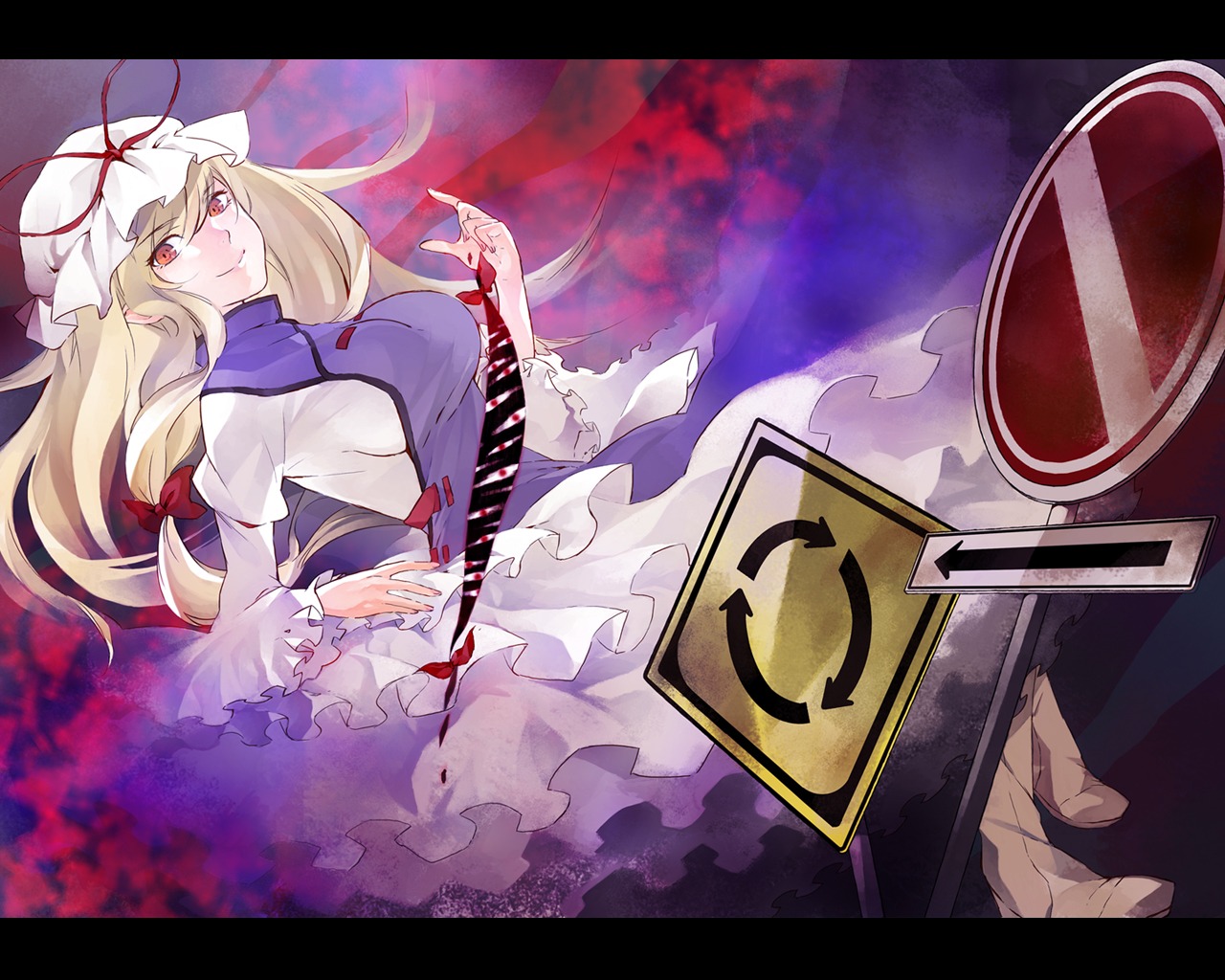 ritz, touhou, wallpaper, yakumo_yukari