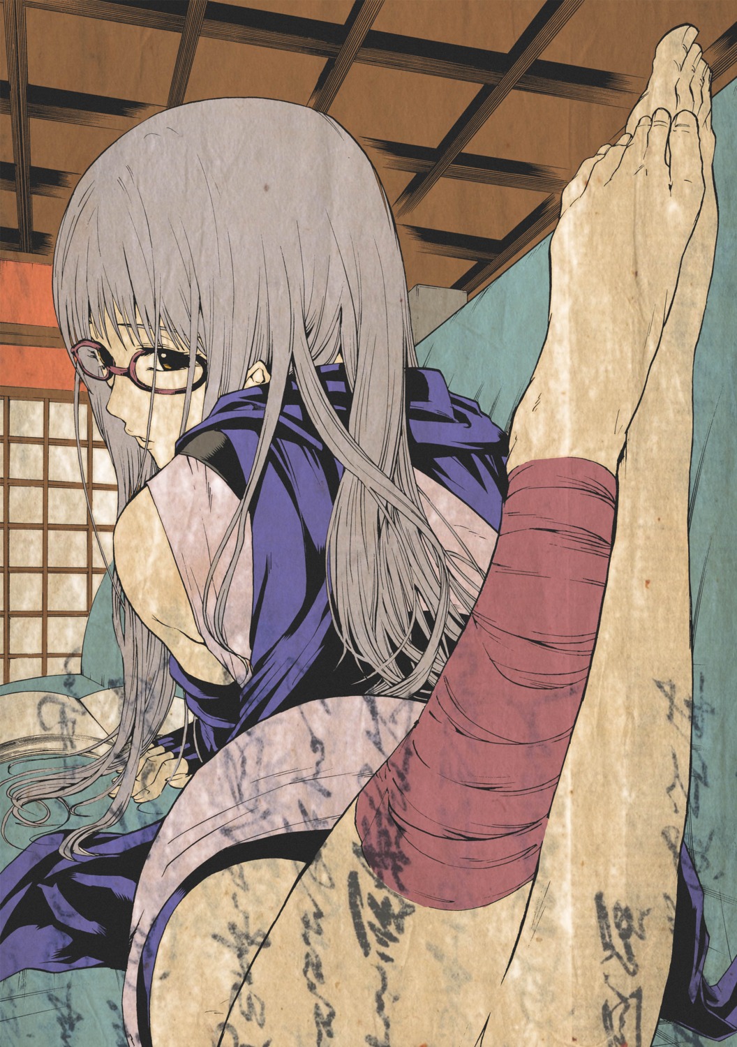 gintama, megane, sagatsune, sarutobi_ayame, sarutobi_ayame_(sacchan)