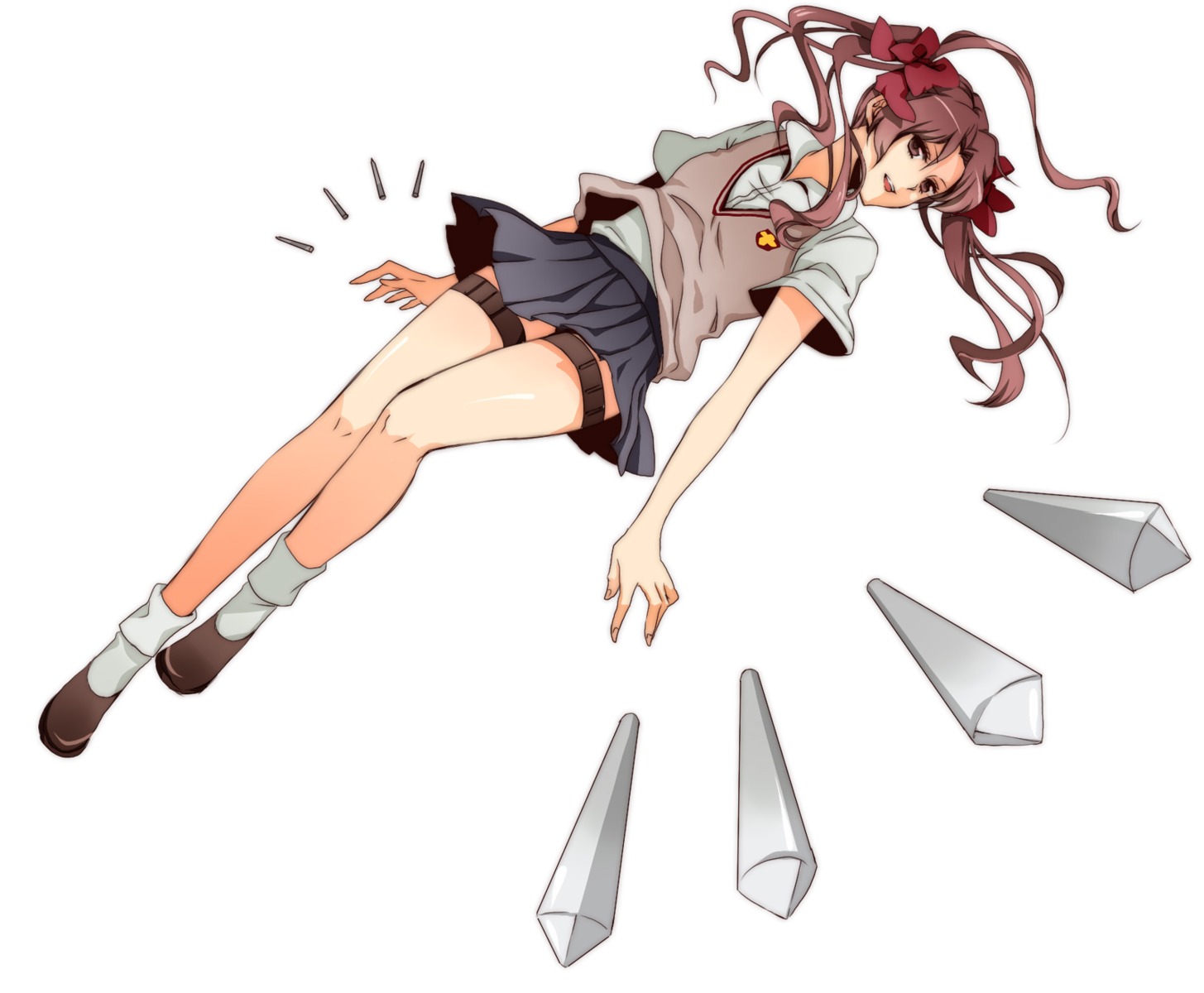 garter, seifuku, shirai_kuroko, suzushiro, toaru_kagaku_no_railgun, toaru_majutsu_no_index