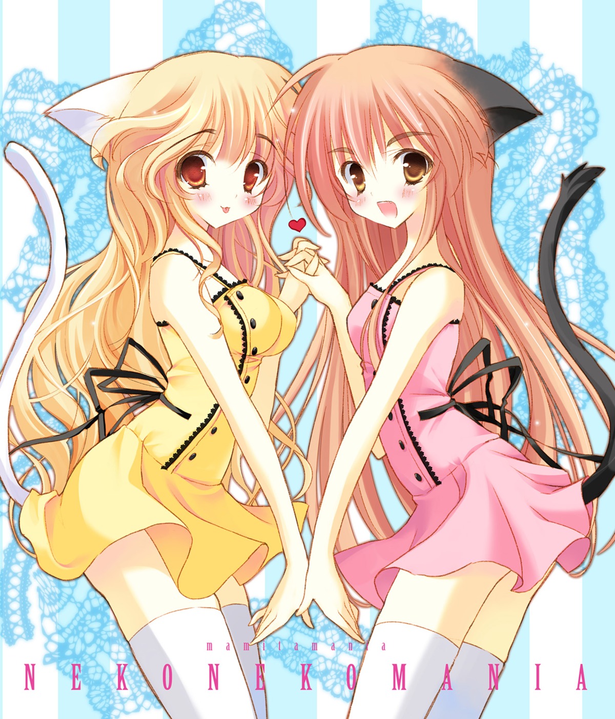 animal_ears, dress, mamita, nekomimi, tail, thighhighs