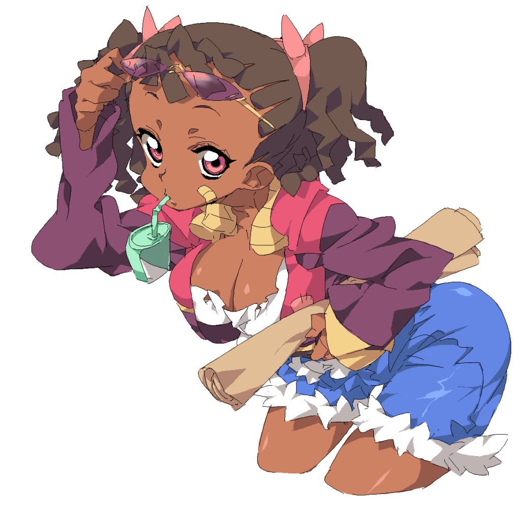 ayukawa_miyuki, bandaid, basquash!, cleavage, kugimiya_atsuki