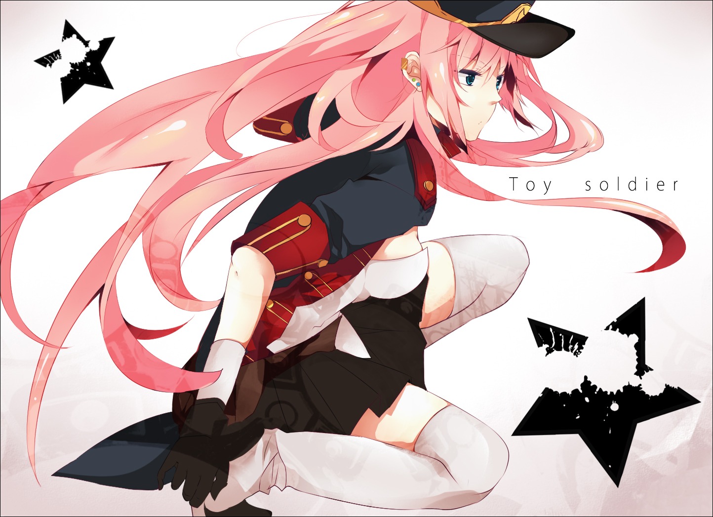 hatsuko, megurine_luka, thighhighs, vocaloid