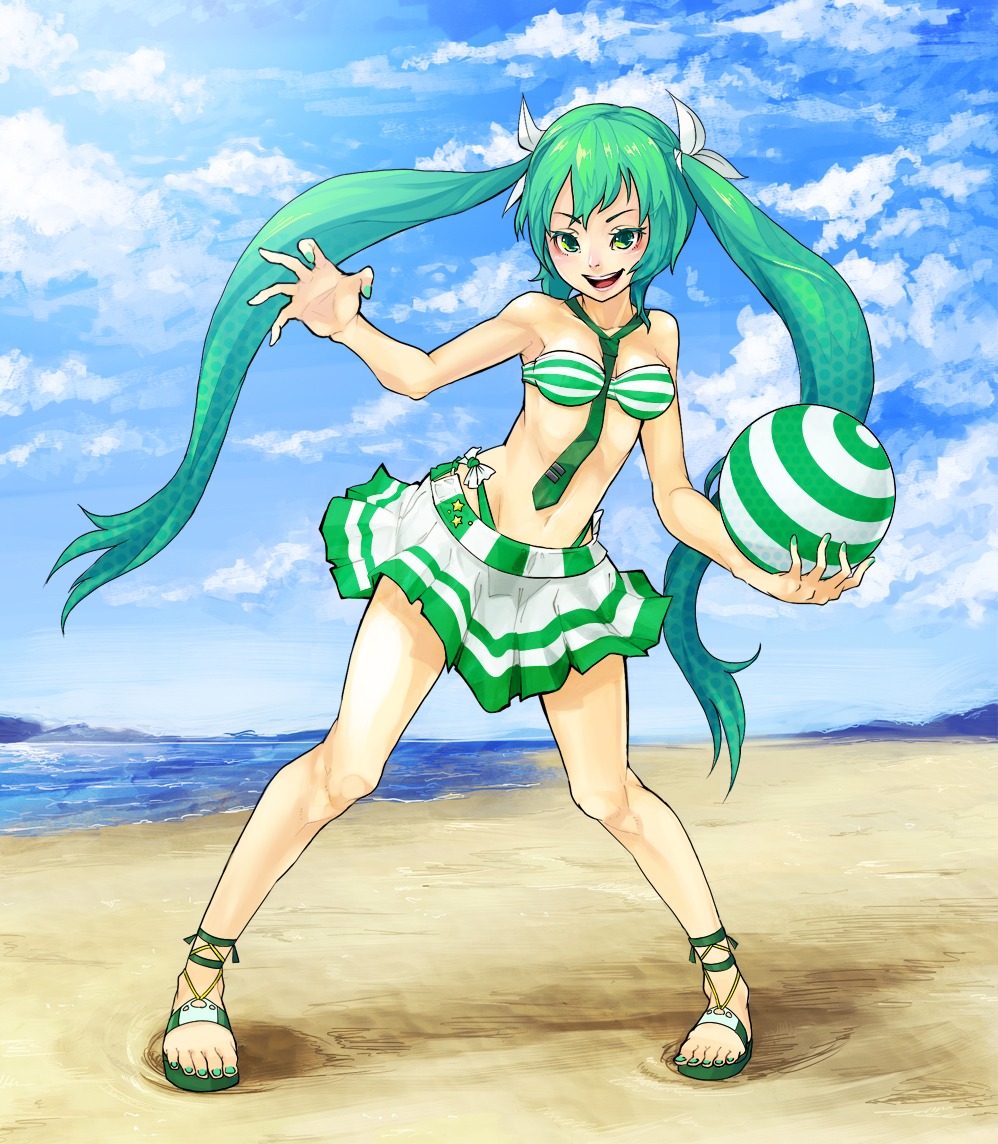 bikini, hatsune_miku, shibairo, swimsuits, vocaloid