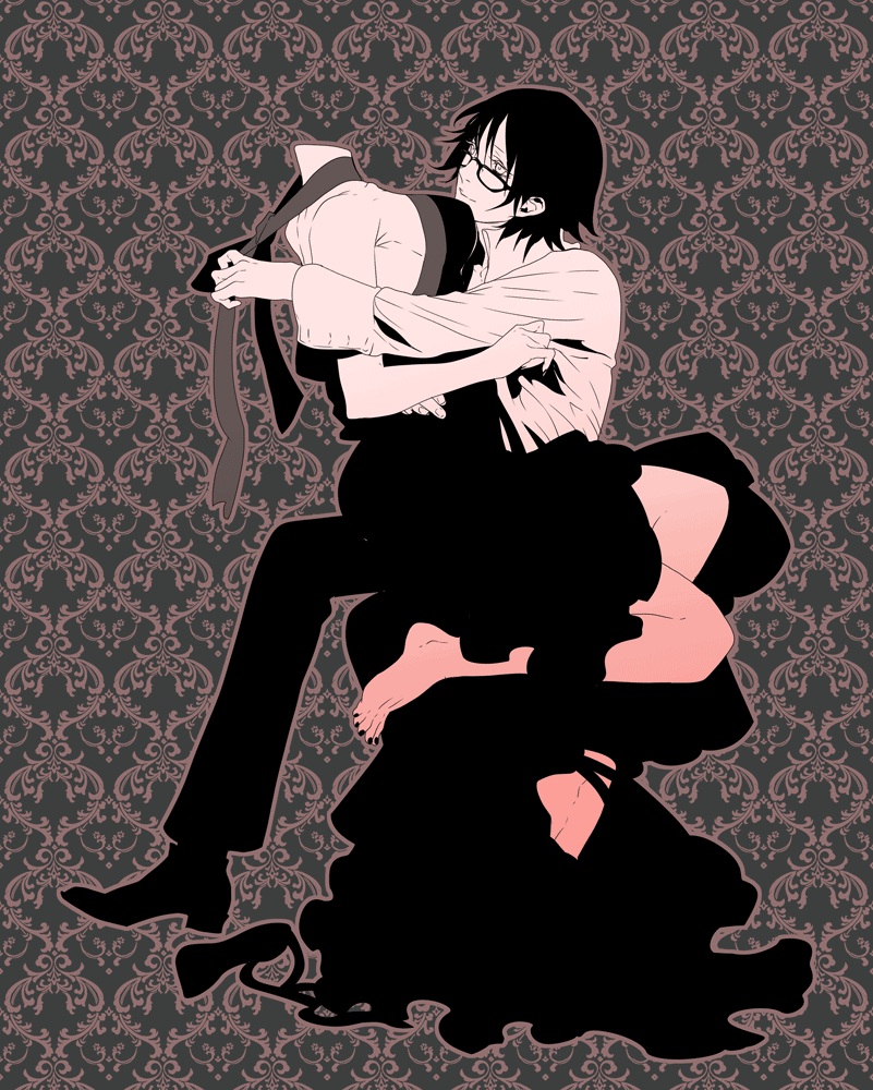 celty_sturluson, durarara!!, kishitani_shinra, monochrome, npn