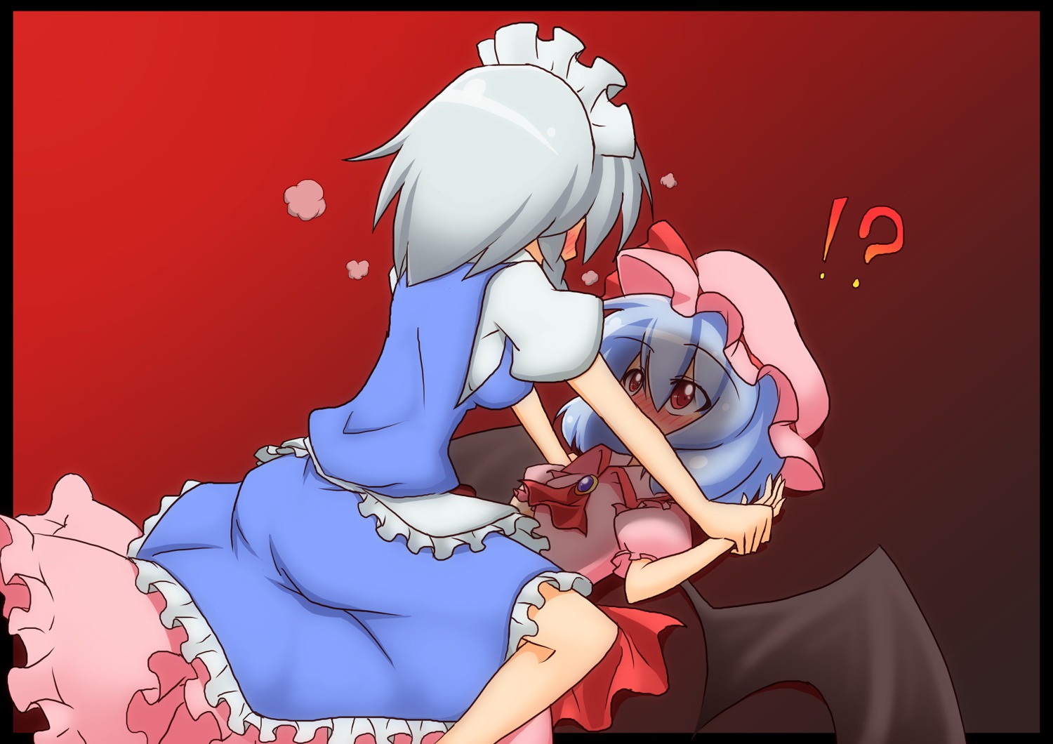 izayoi_sakuya, kaz_(shade), remilia_scarlet, touhou, yuri