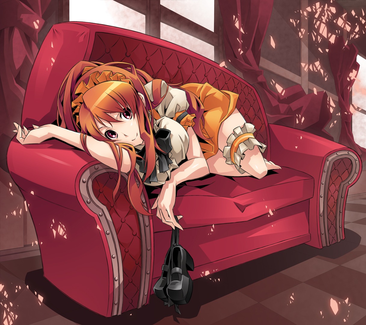 asahina_mikuru, garter, suzumiya_haruhi_no_yuuutsu, waitress, yamanami_kousuke