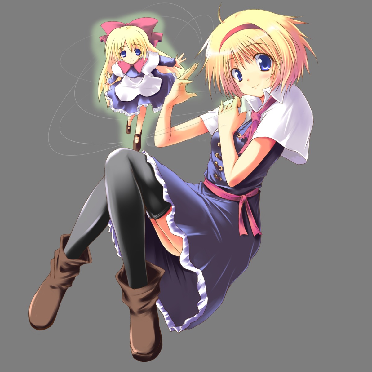 alice_margatroid, nirap, shanghai_doll, thighhighs, touhou, transparent_png
