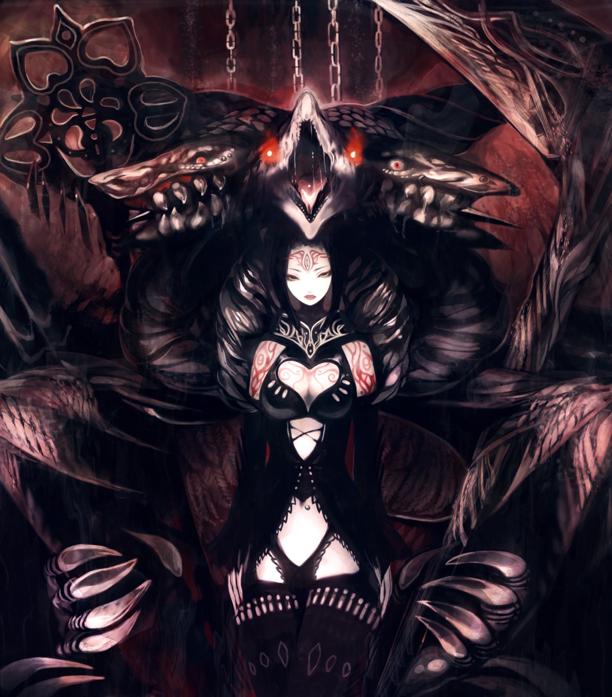 cleavage, lord_of_vermilion, monster, sakaya313