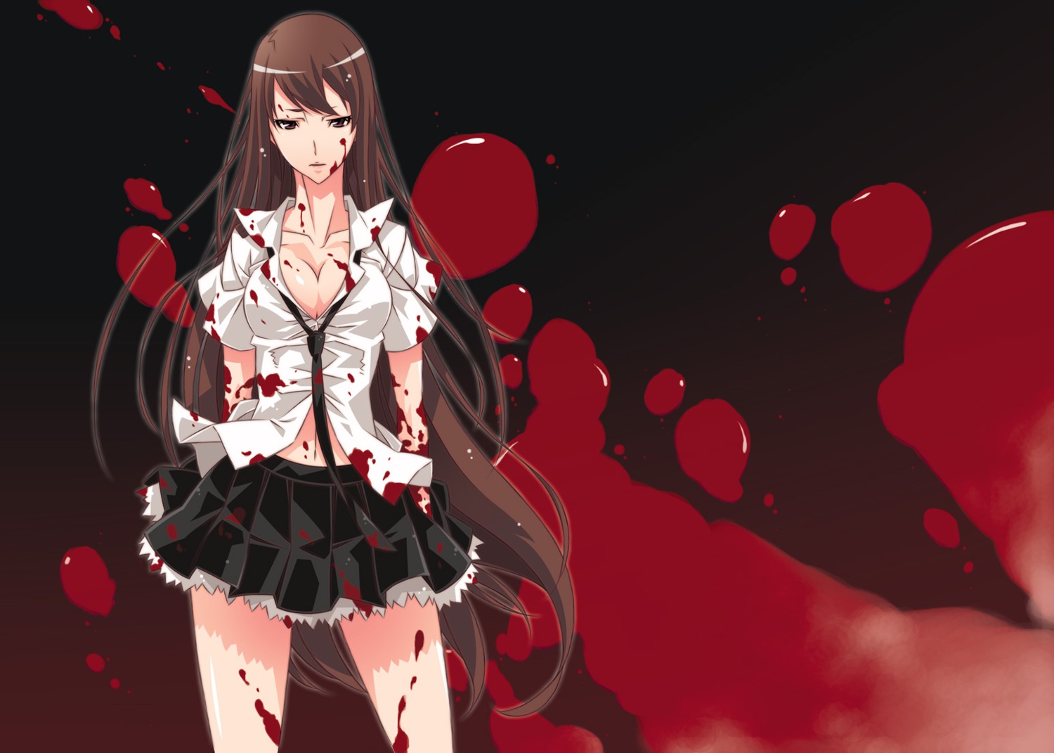blood, cleavage, yamanami_kousuke