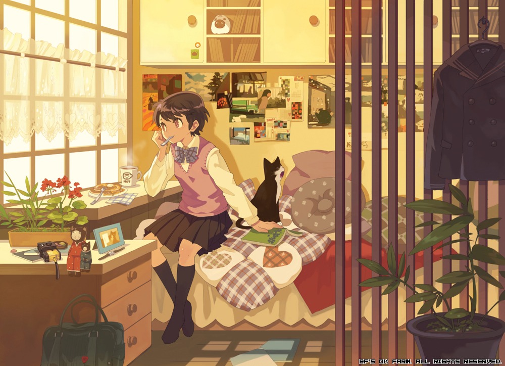 bf., neko, seifuku