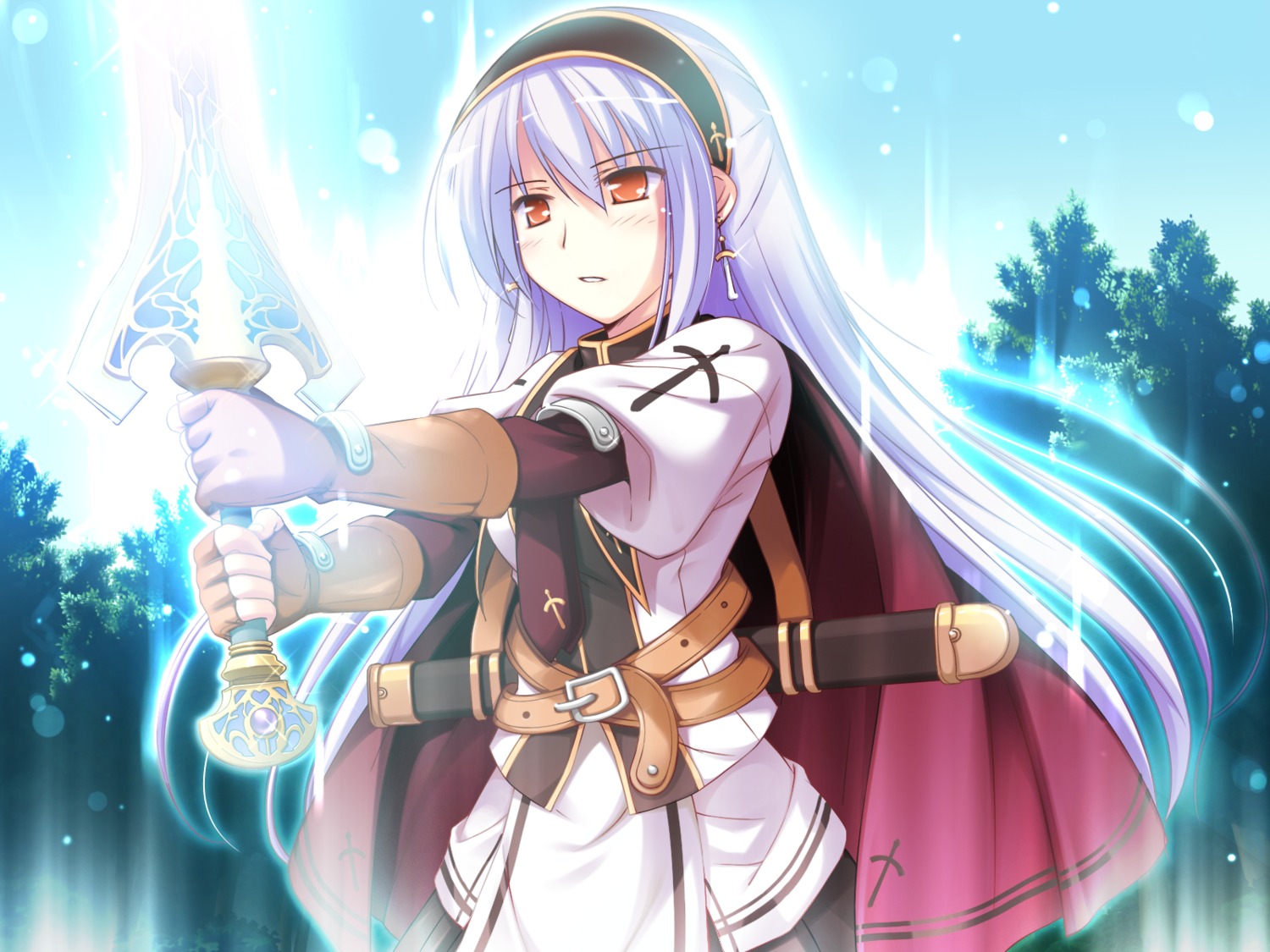 chelsea_arcot, game_cg, ko~cha, shukufuku_no_campanella, sword, windmill_oasis