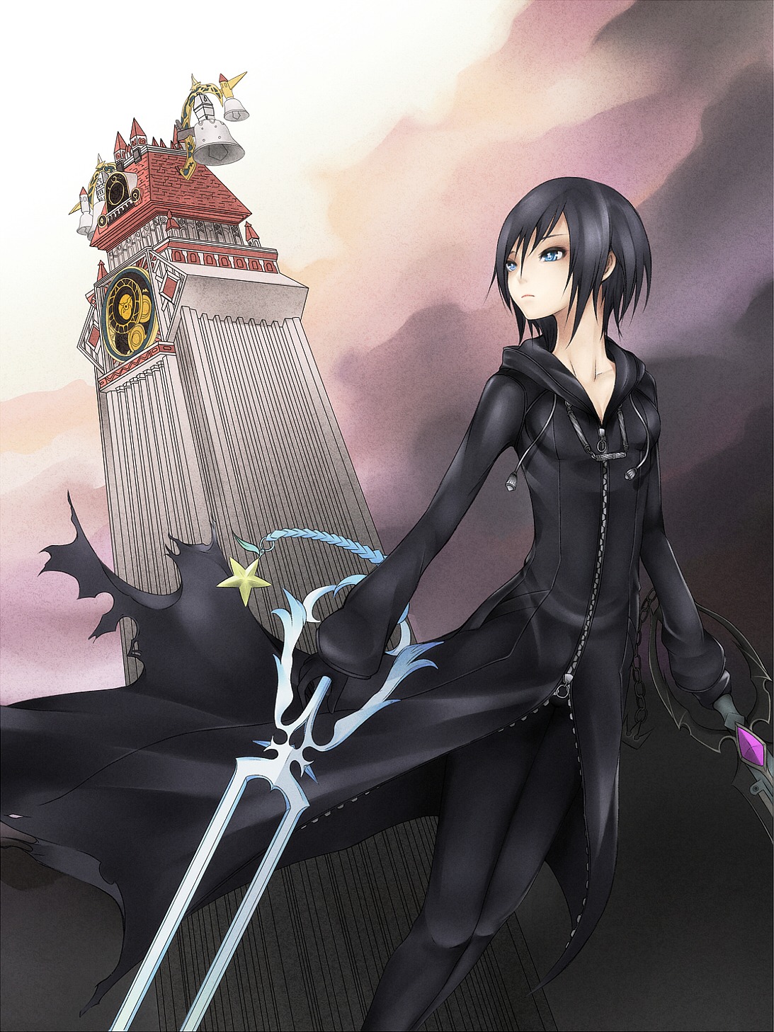 kingdom_hearts, kyoeiki, pantyhose, uniform, xion_(kingdom_hearts)