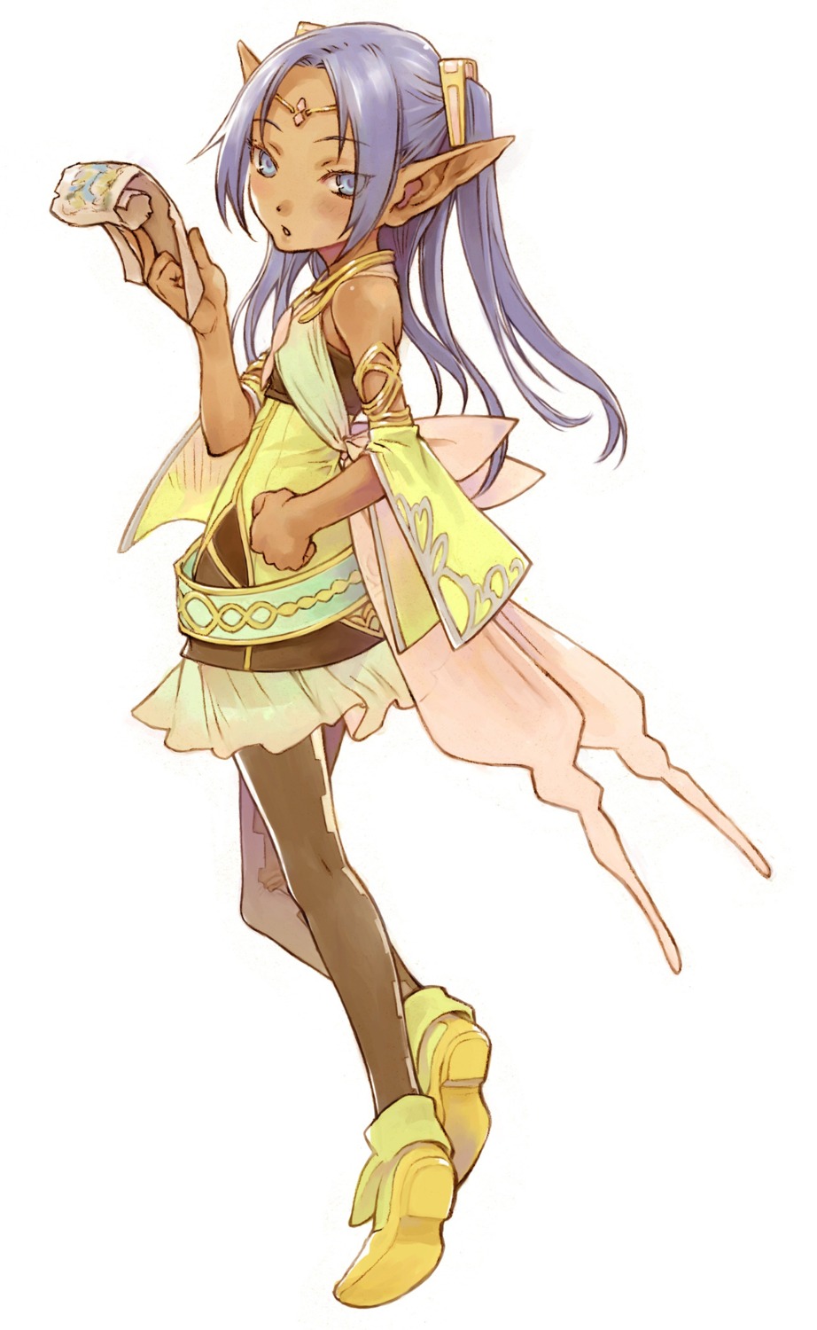 elf, harvest_moon, iwasaki_minako, minerva, pantyhose, pointy_ears, rune_factory