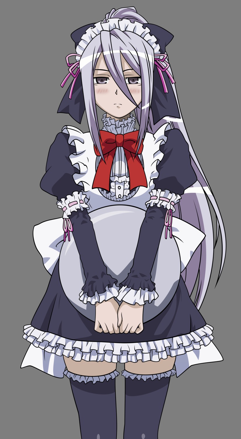 dress, felli_loss, koukaku_no_regios, maid, thighhighs, transparent_png, vector_trace