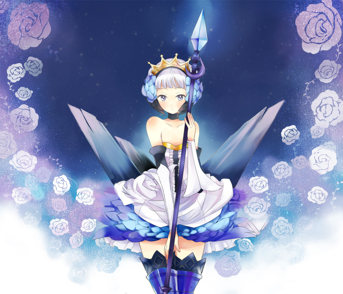 dress, gwendolyn, manami, odin_sphere, thighhighs