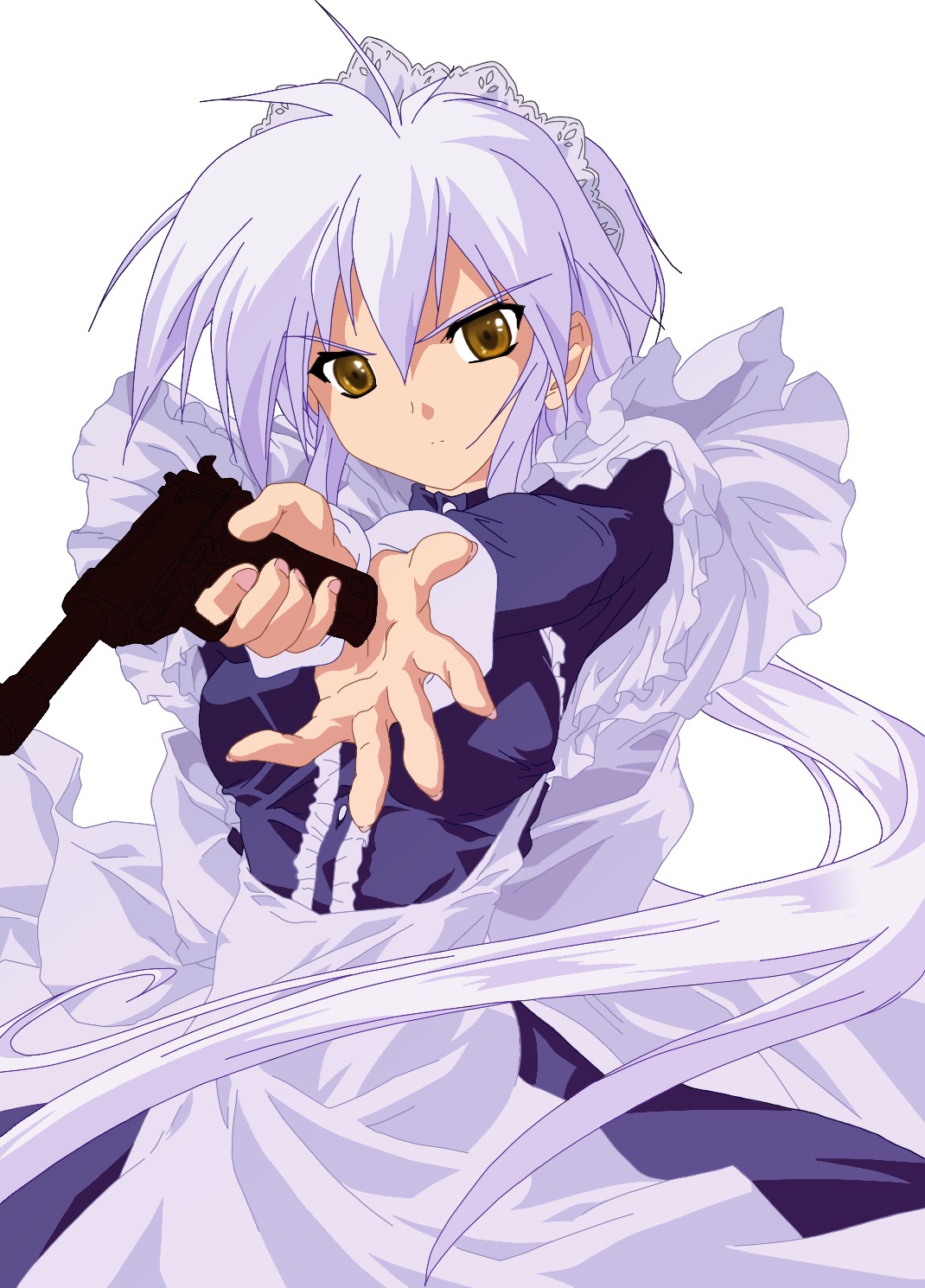 gun, komatsu_e-ji, liera_scharnhorst, maburaho, maid, vector_trace