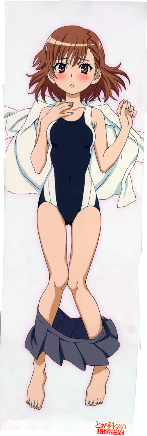 dakimakura, hara_shuuichi, misaka_mikoto, school_swimsuit, swimsuits, toaru_kagaku_no_railgun, toaru_majutsu_no_index