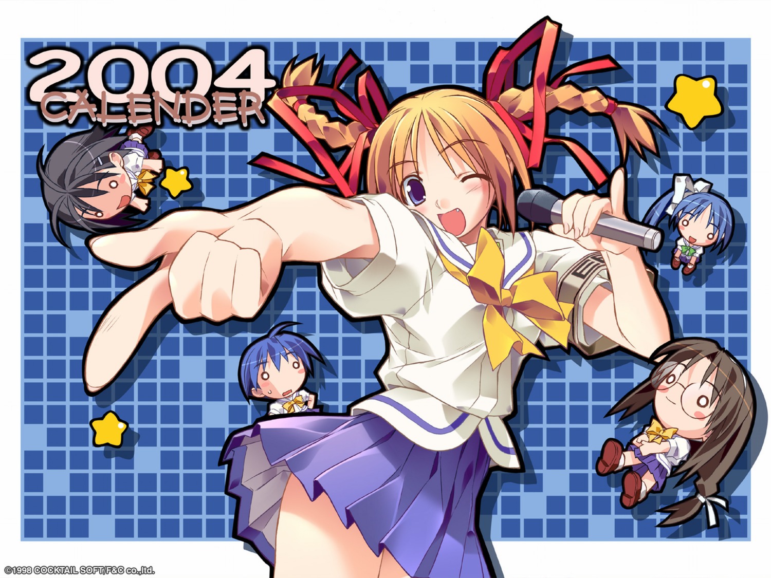calendar, chibi, cocktail_soft, hashimoto_takashi, hikawa_naori, itou_noemi, naruse_manami, seifuku