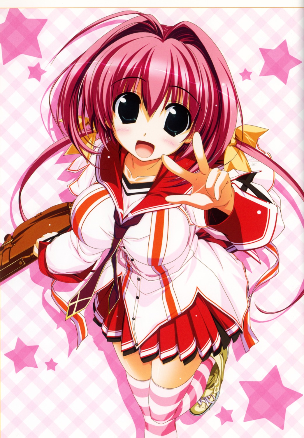 bleed_through, clochette, nonomura_nino, oshiki_hitoshi, seifuku, suzunone_seven!_-sweet_lovers'_concerto-, thighhighs