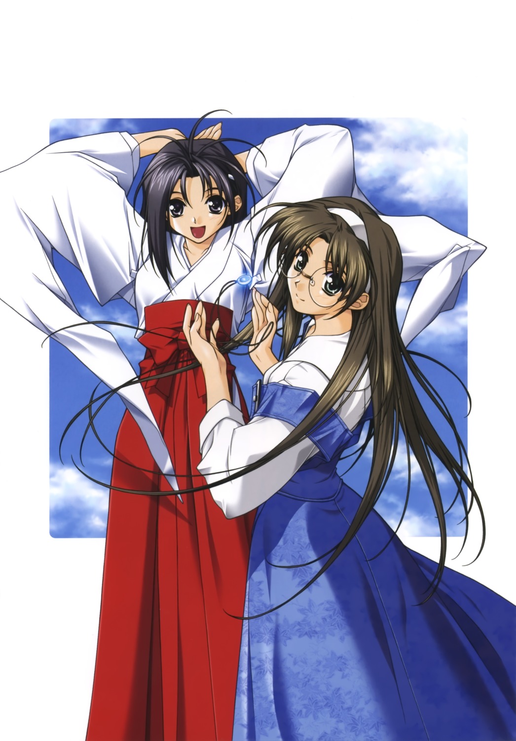 dress, hashimoto_takashi, hikawa_naori, miko, naruse_manami, with_you