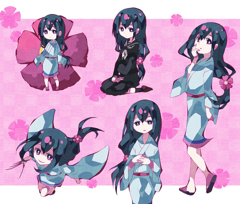 katanagatari, kotoko_(artist), seifuku, yasuri_nanami, yukata