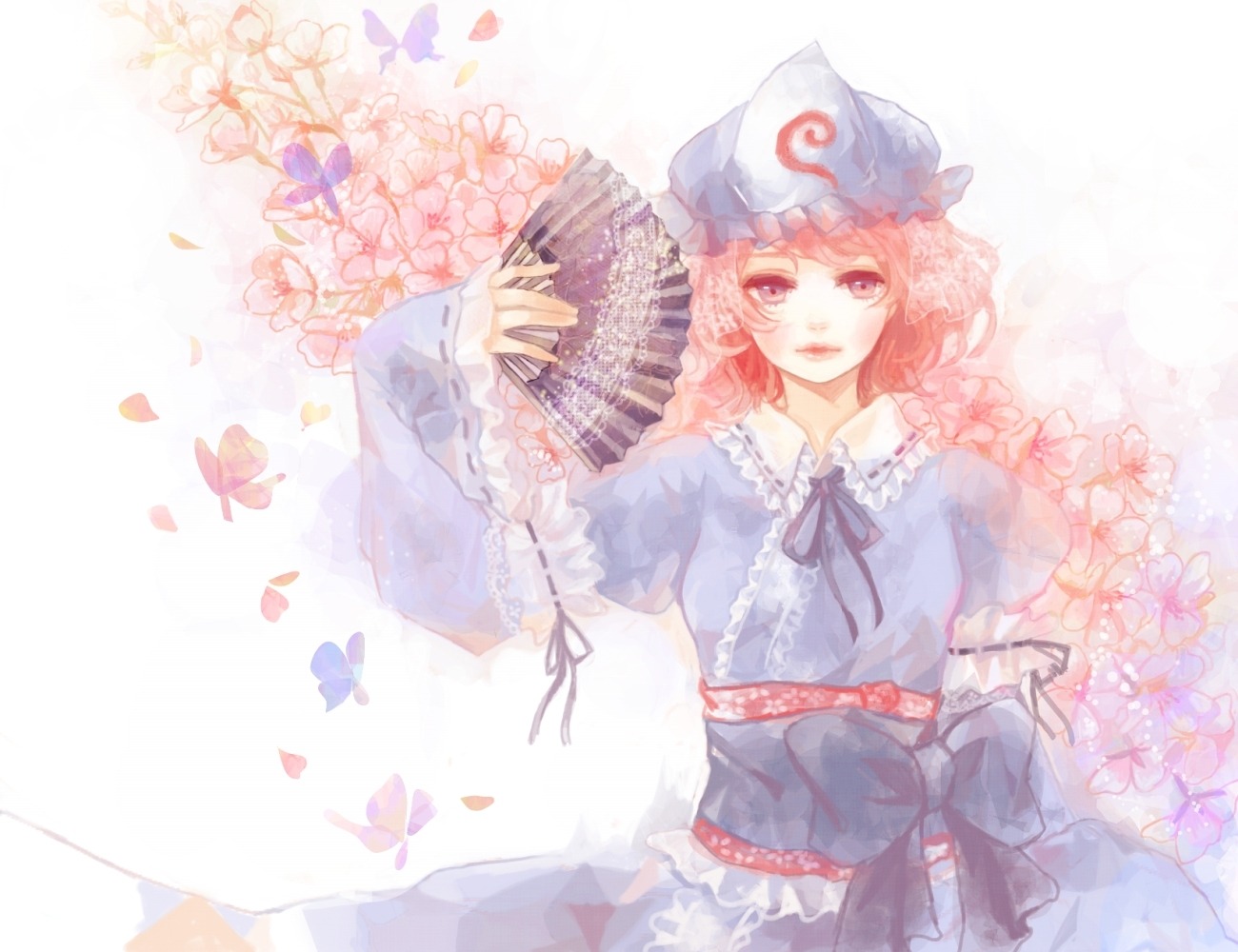 saigyouji_yuyuko, touhou, yujup