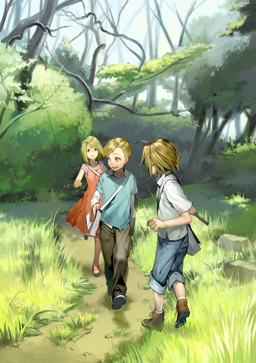 alphonse_elric, dress, edward_elric, fullmetal_alchemist, noako, summer_dress, winry_rockbell