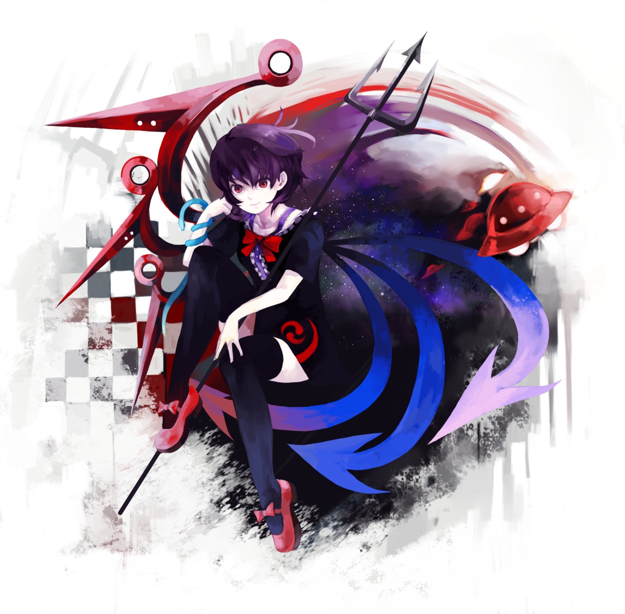 houjuu_nue, oburaato, thighhighs, touhou