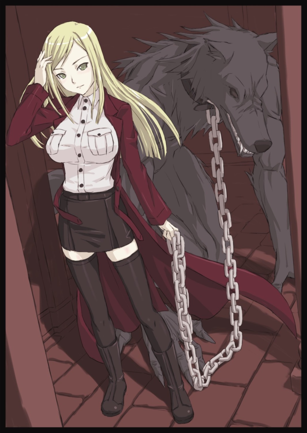 akira_kaburagi_regendorf, dance_in_the_vampire_bund, mina_tepes, shimano_natsume, thighhighs