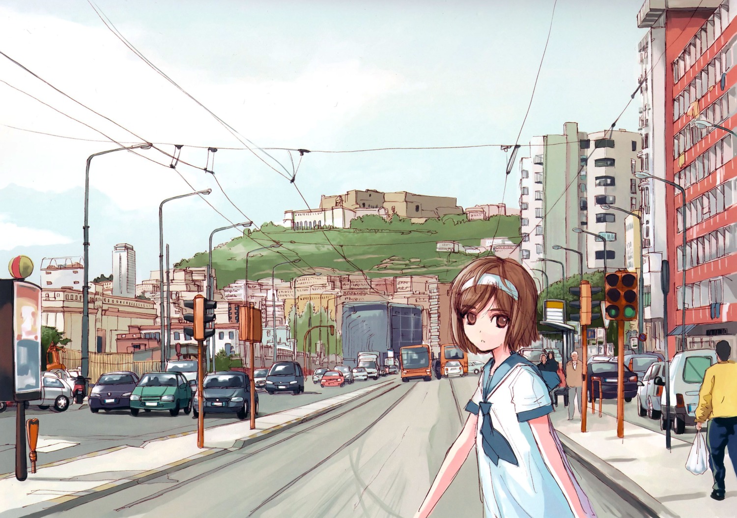 aida_yuu, gunslinger_girl, henrietta_(gunslinger_girl), seifuku