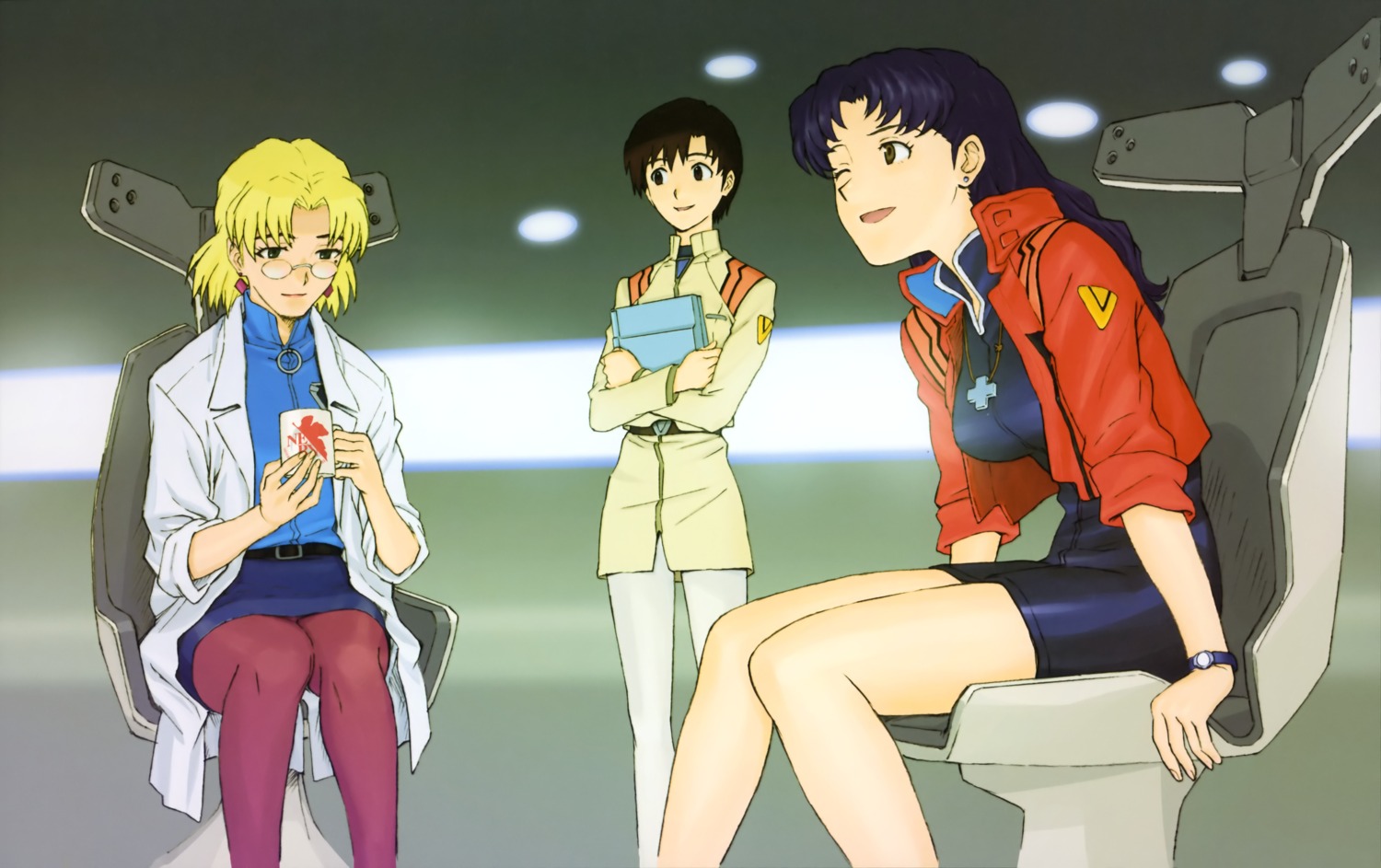 akagi_ritsuko, ibuki_maya, katsuragi_misato, neon_genesis_evangelion, pantyhose, tagme