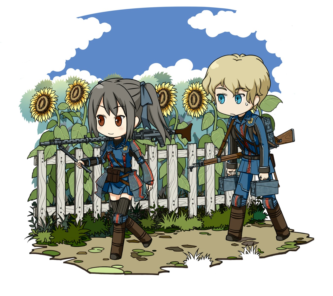 chibi, edy_nelson, gun, thighhighs, uniform, valkyria_chronicles, wood0083