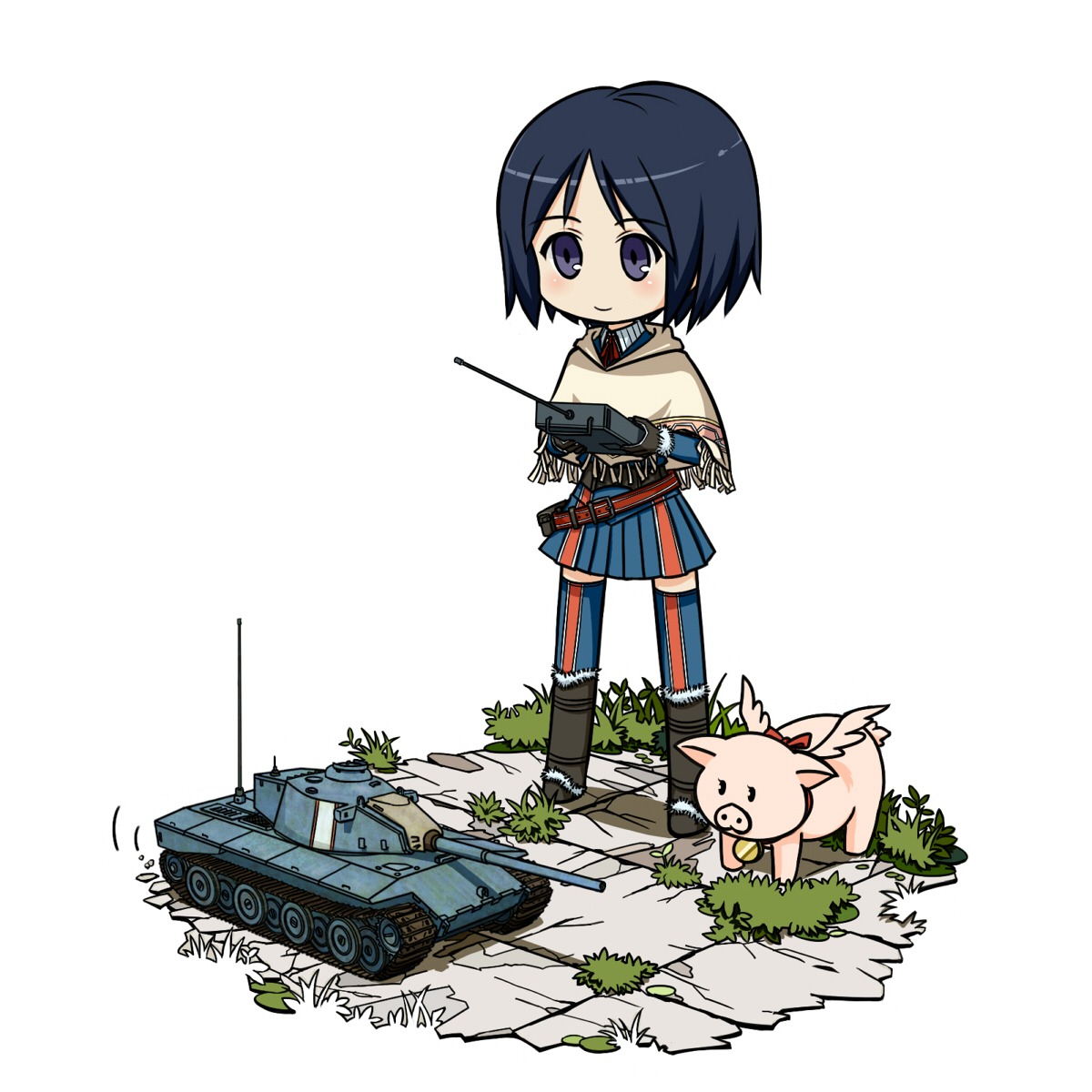 chibi, hans, isara_gunther, thighhighs, uniform, valkyria_chronicles, wood0083
