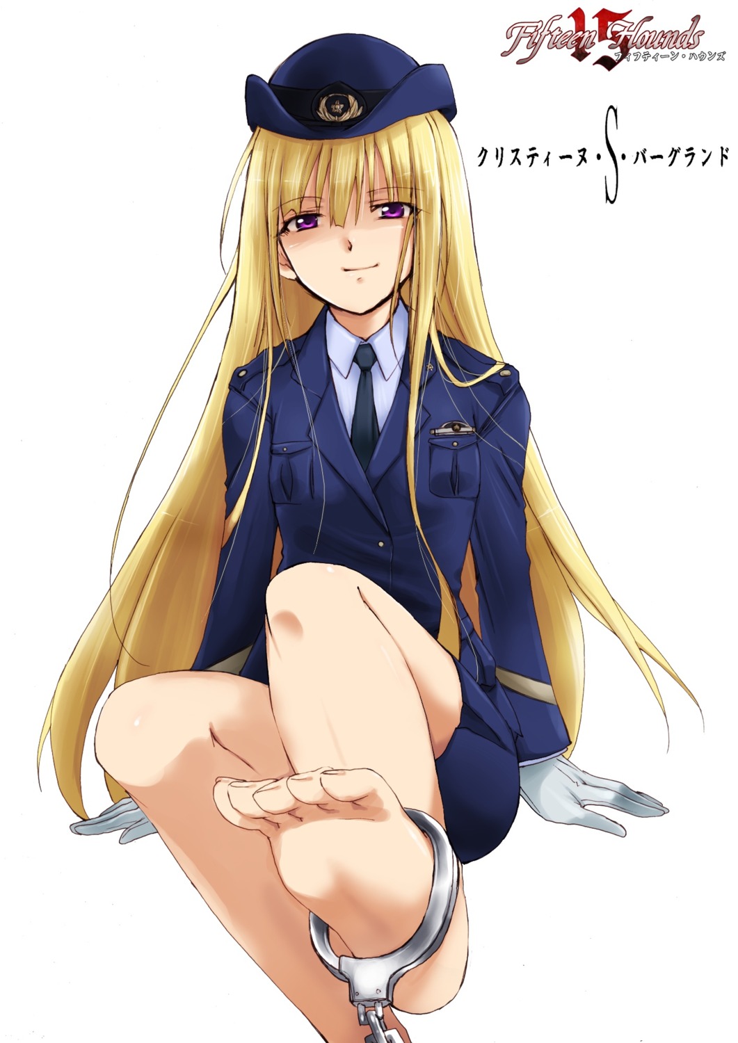 feet, fifteen_hounds, jpeg_artifacts, kaiga, police_uniform