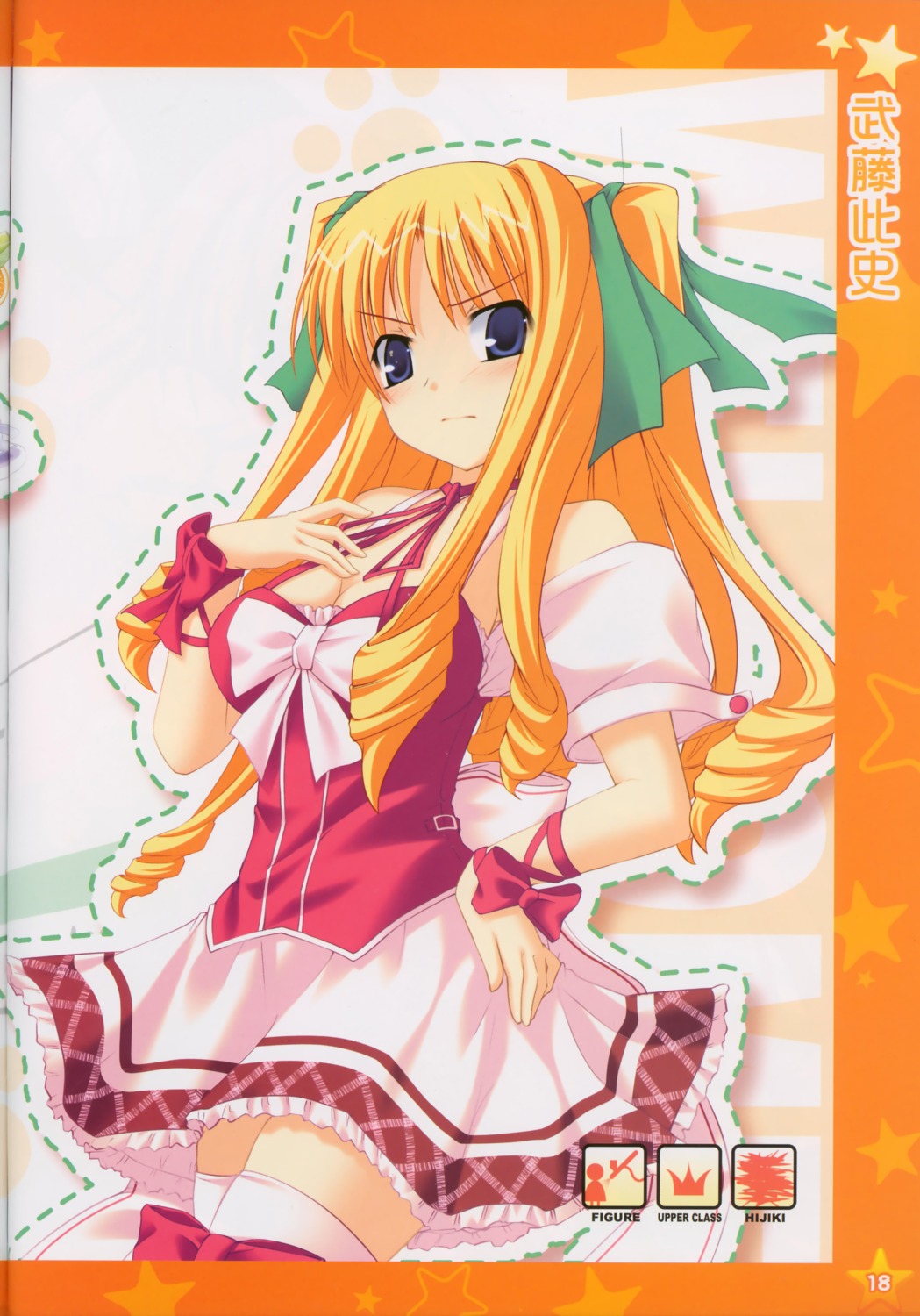 cleavage, fixme, mutou_kurihito, otaku_masshigura, stitchme, thighhighs, waitress, youdou_reina