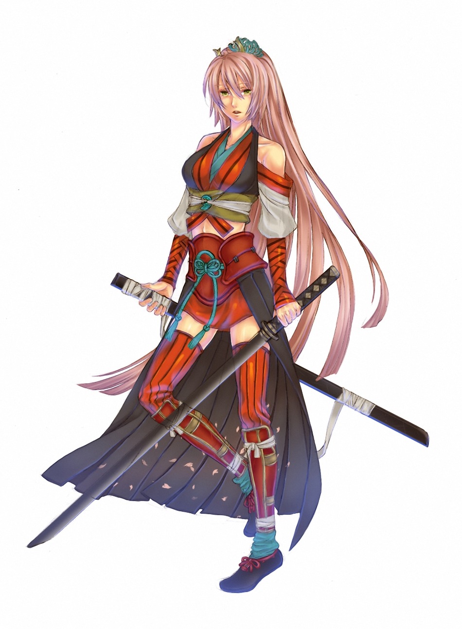sword, te_okure, thighhighs
