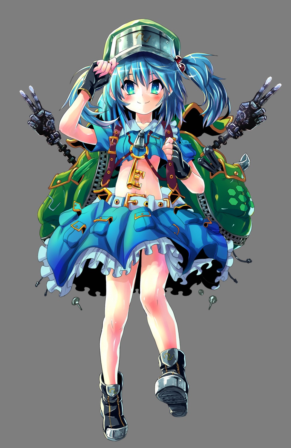 kabutoyama, kawashiro_nitori, touhou, transparent_png