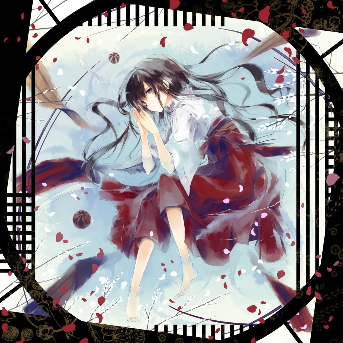 laruha, miko, wet_clothes