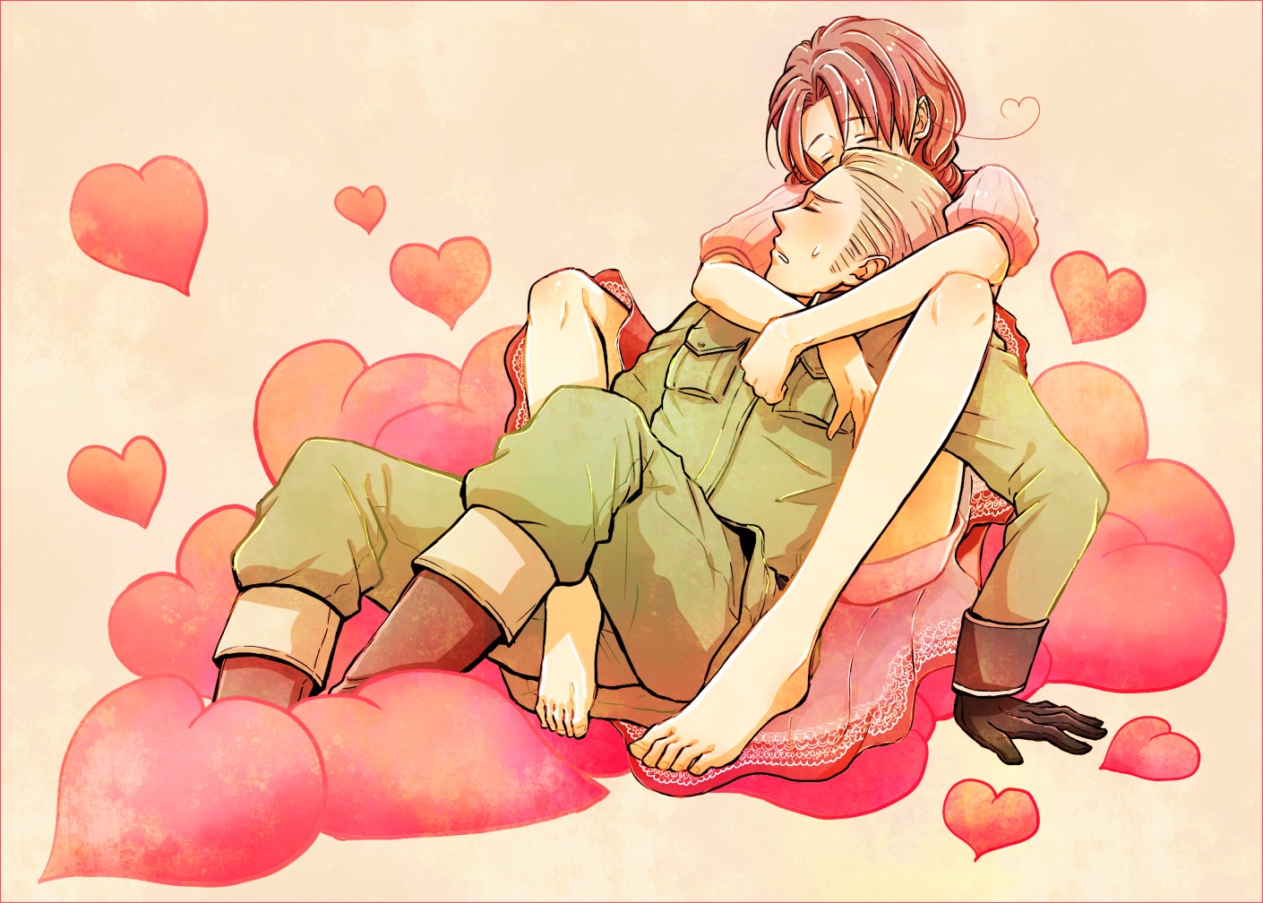 germany, hetalia_axis_powers, kuma_(hughugchu), north_italy