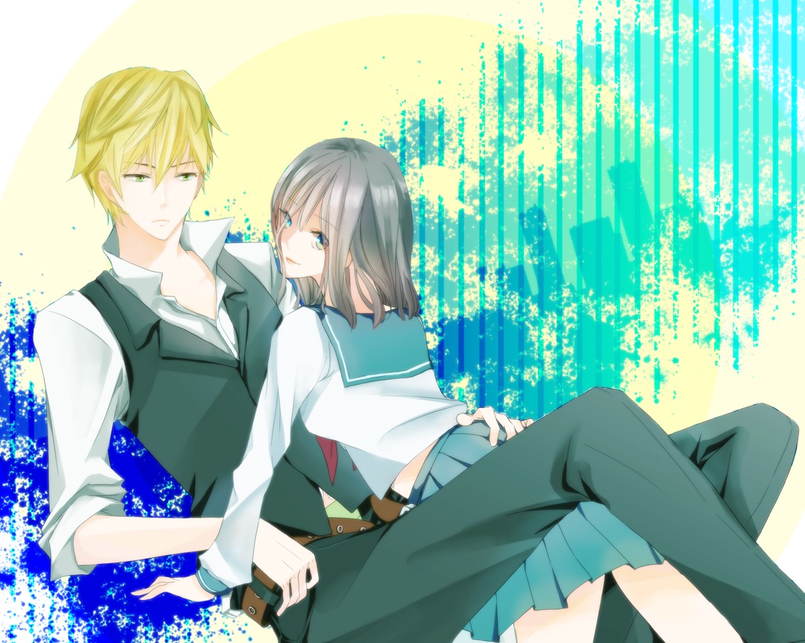 awakusu_akane, durarara!!, heiwajima_shizuo, seifuku, snsk