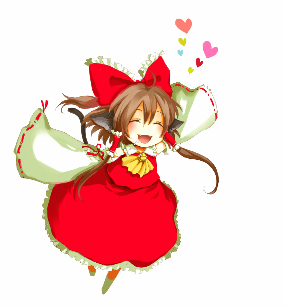 animal_ears, chibi, hakurei_reimu, ria, tail, touhou