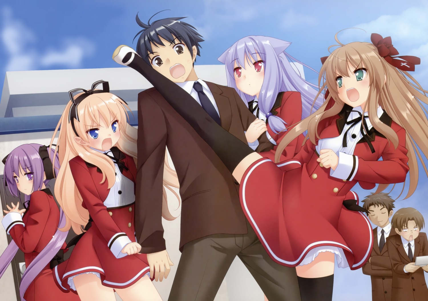 kani_biimu, kikuchi_ieyasu, kiriya_nozomi, koya_daigoro, mayoi_neko_overrun, megane, seifuku, serizawa_fumino