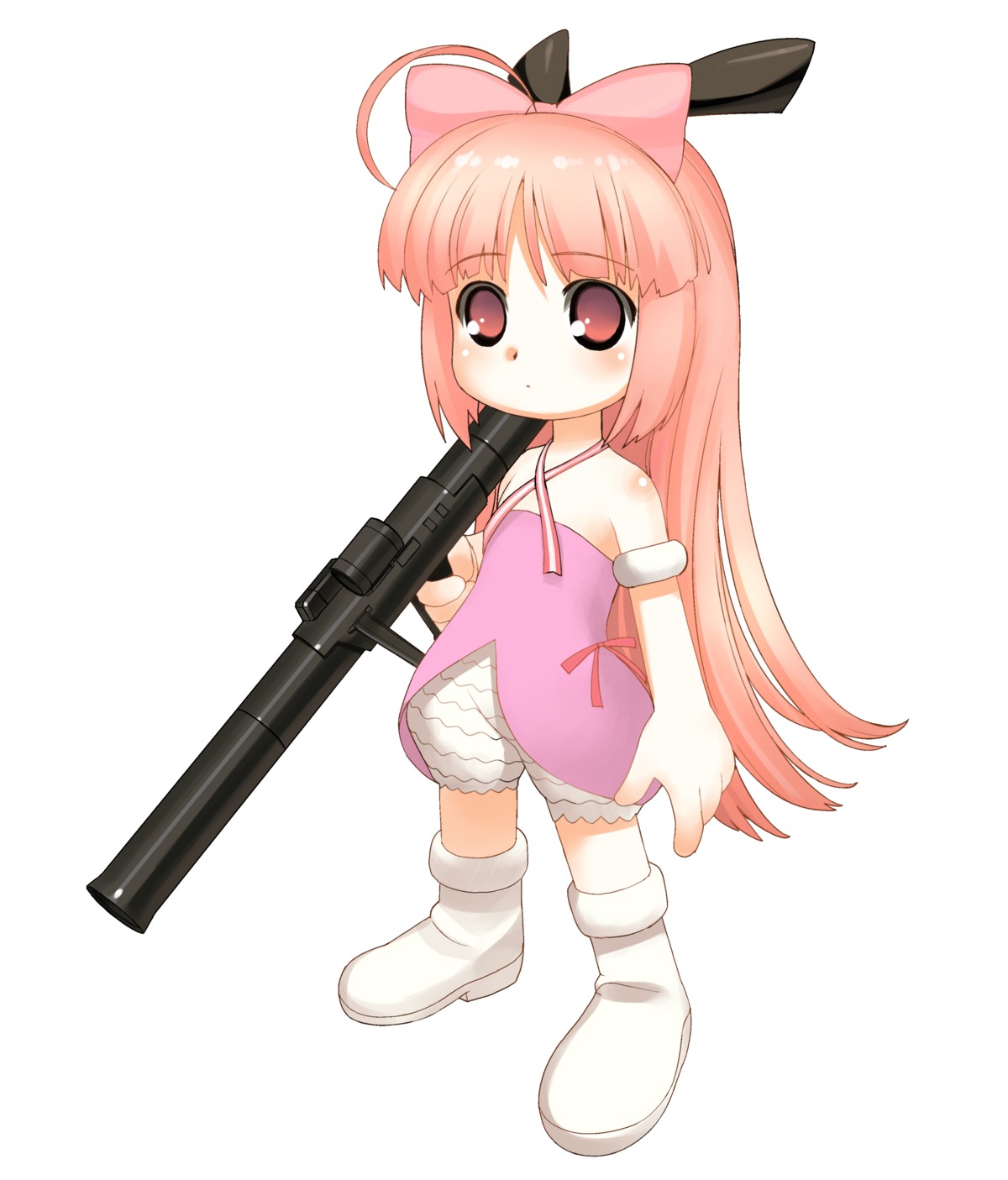 a1, chibi, gun, hoihoi-san, ichigeki_sacchuu!!_hoihoi-san, initial-g, minase_iori, parody
